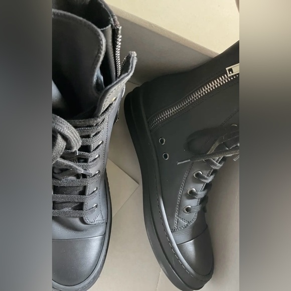 Authentic Rick Owen’s DRKSHDW Twill High Sneaker (Alta Gomma) - Picture 4 of 9